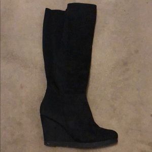 Lane Bryant Faux Suede Wedge Boot Sz 10